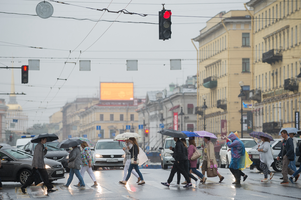 Петербуржцев предупредили о дожде и сильном ветре в начале новой недели