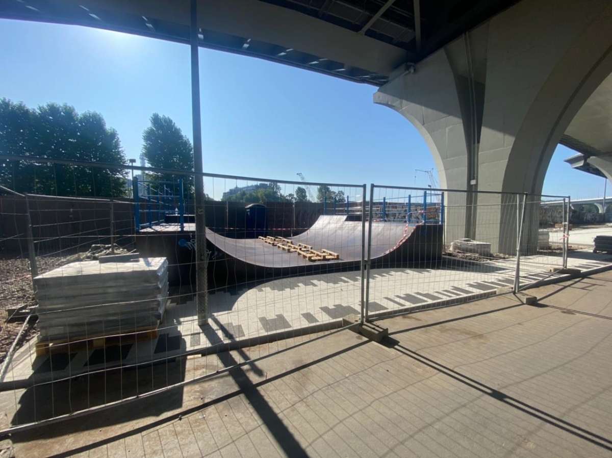 Раскрыты подробности строительства скейт-парка под мостом Бетанкура