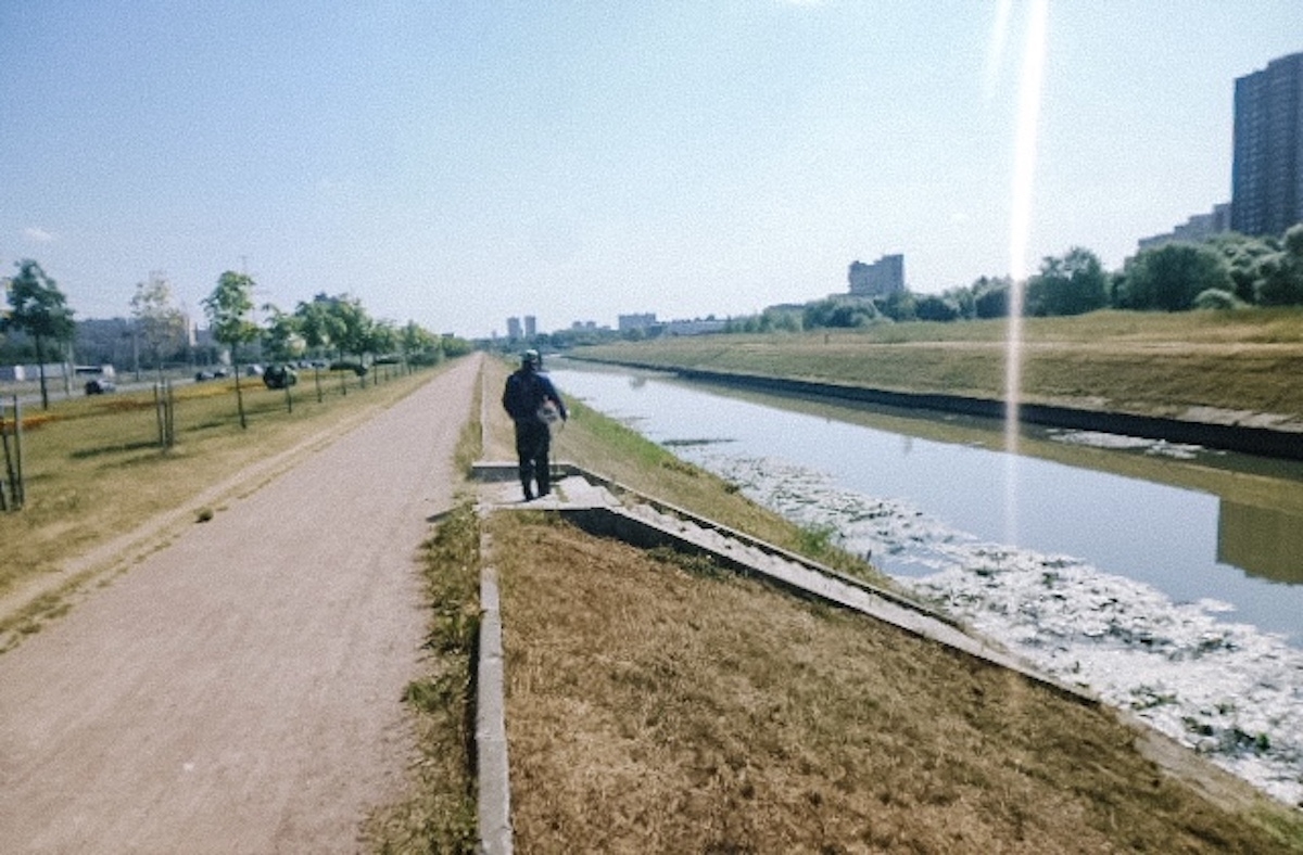 Машины-амфибии очистили Дудергофский канал в Петербурге от водорослей