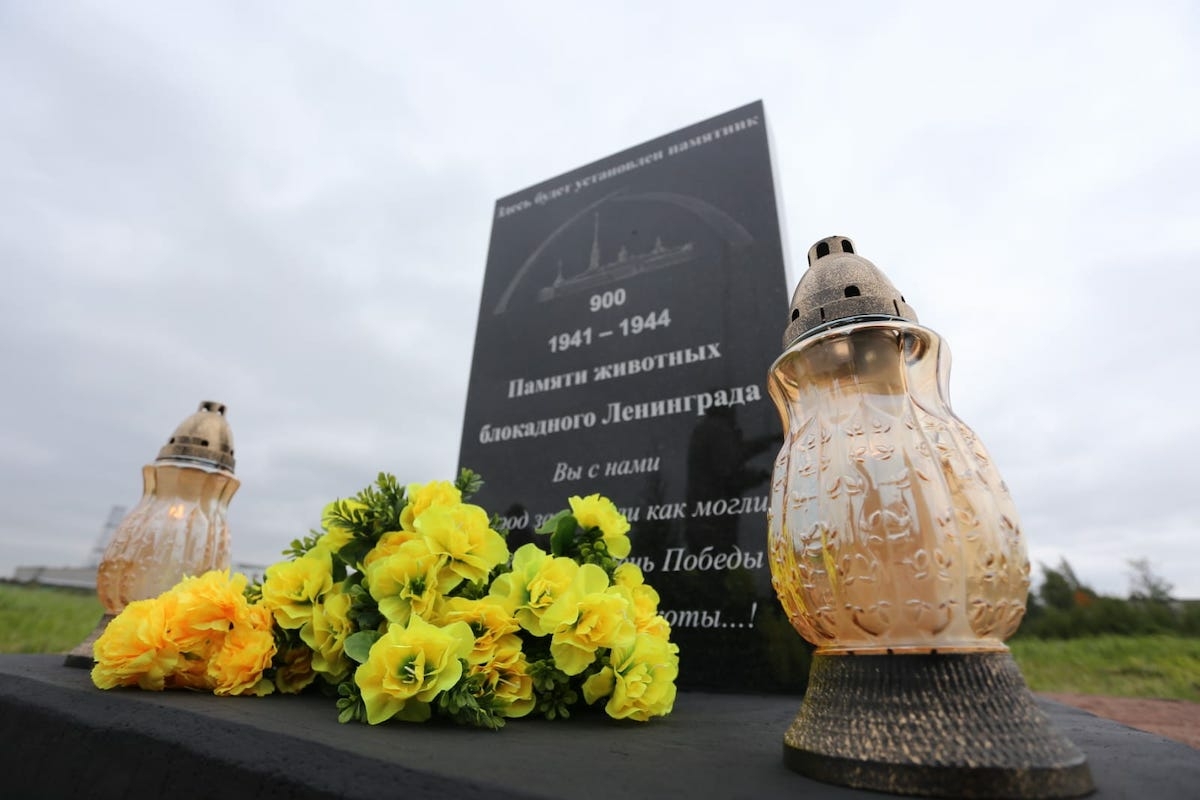 В Петербурге заложили памятник животным блокадного Ленинграда