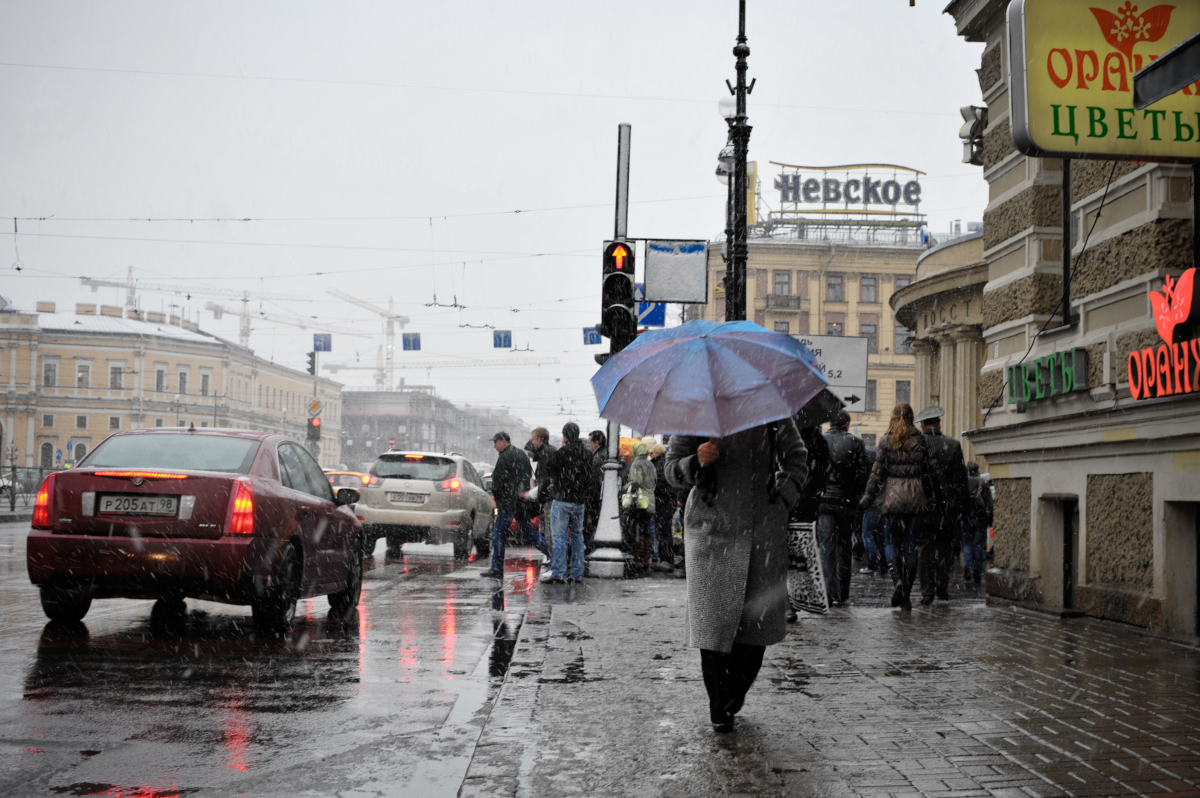 В среду в Петербурге ожидаются дожди и мокрый снег