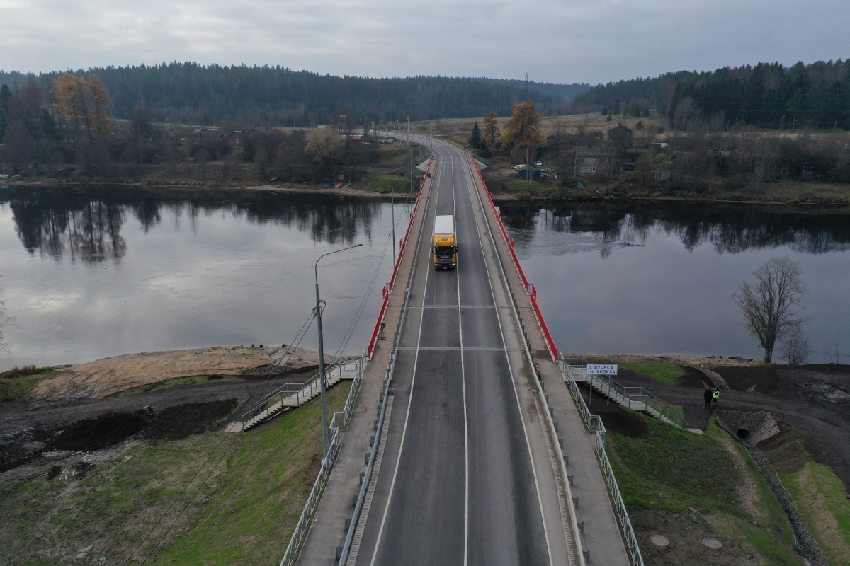Капитальный ремонт моста через реку Вуоксу завершён под Выборгом