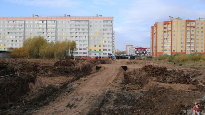 В Великом Новгороде ведутся строительные работы на нескольких городских объектах