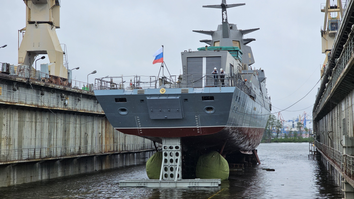 Корвет «Проворный» спустился на воду на «Северной верфи» в Петербурге - АБН  24