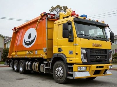 В Петербурге при разгрузке мусоровоза из машины вывалилось тело мужчины