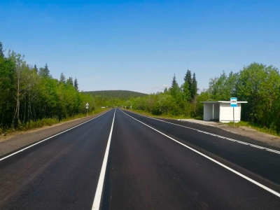 На автоподъезде к Апатитам завершили дорожные работы
