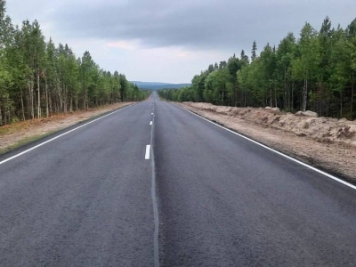 В Мурманской области завершили ремонт участка автодороги Пиренга – Ковдор