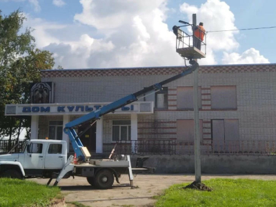 В поселке Сергиевском установили новые фонари