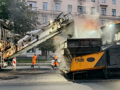 В Кировском районе Санкт-Петербурга обновляют проспект Стачек