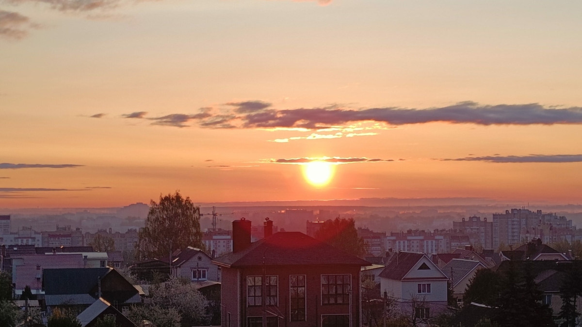 восход, солнце, закат, Кострома