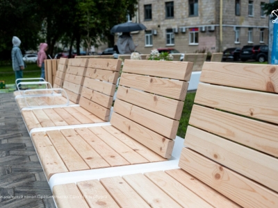 В Петербурге завершили благоустройство сквера на Московском проспекте