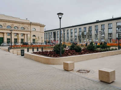 В Санкт-Петербурге завершили благоустройство территории у Балтийского вокзала