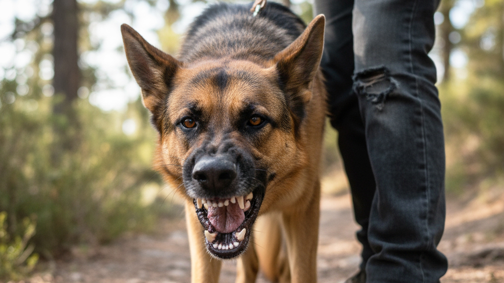 собака рычит