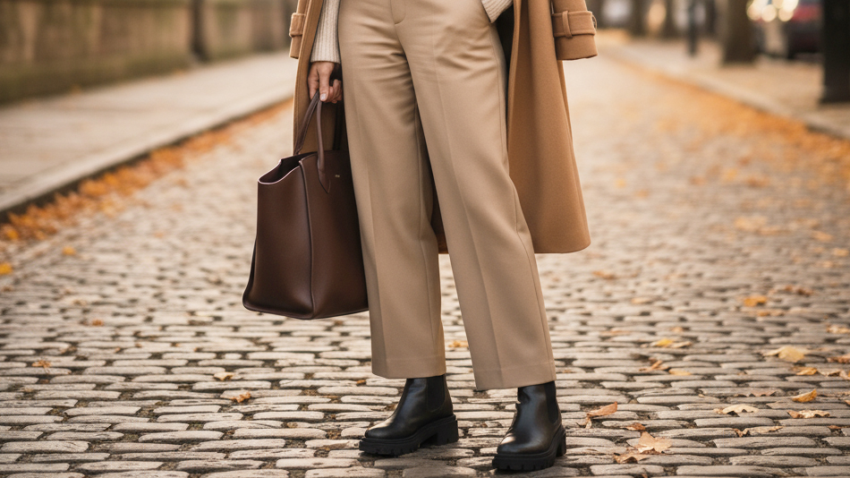 мода, брюки, сапоги, осень
