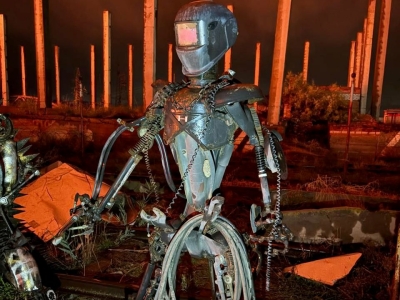 В Астрахани из горящего ангара спасли металлических «терминаторов»