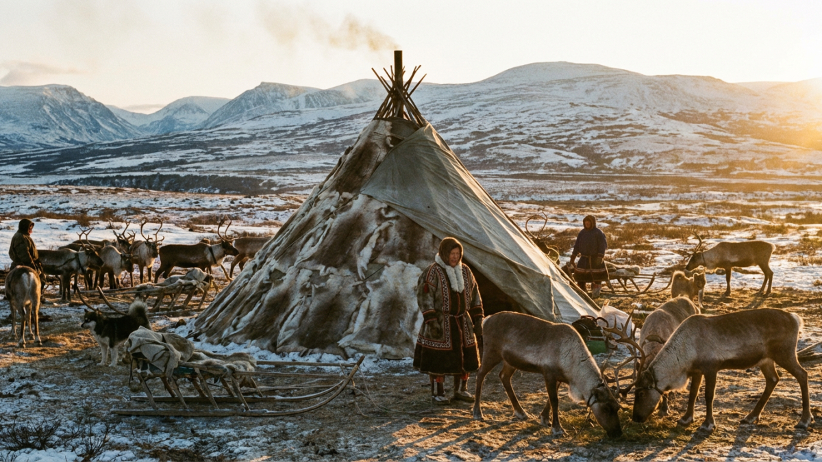 оленеводы, крайний север, ненцы, кочевники,