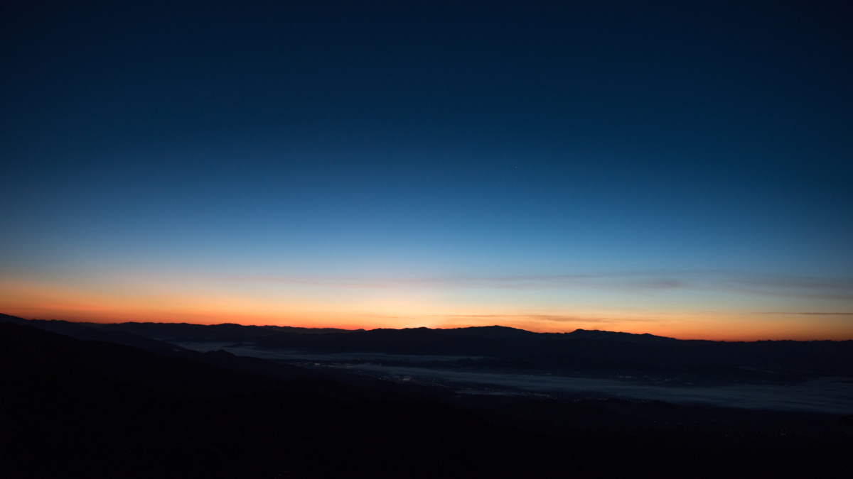 вечер, ночь, горизонт, небо