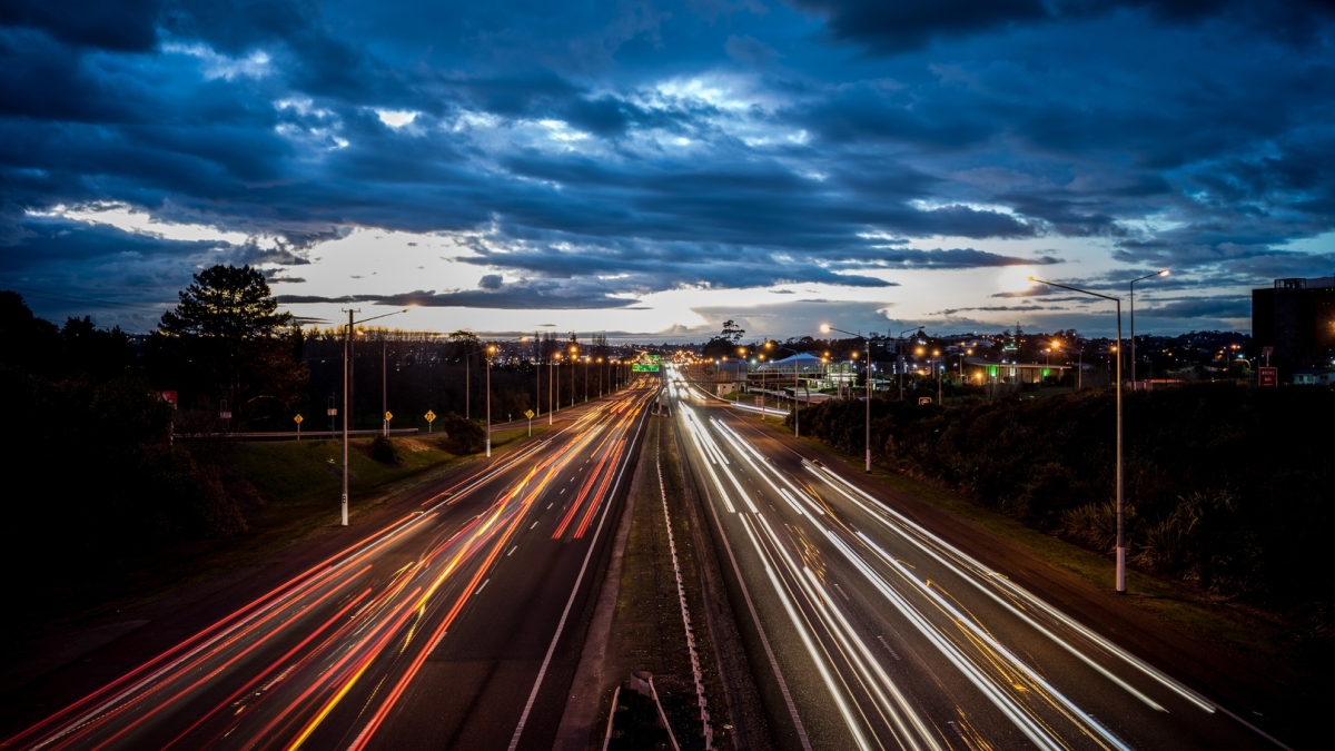 Россия, город, дорога, движение, вечер, трасса,