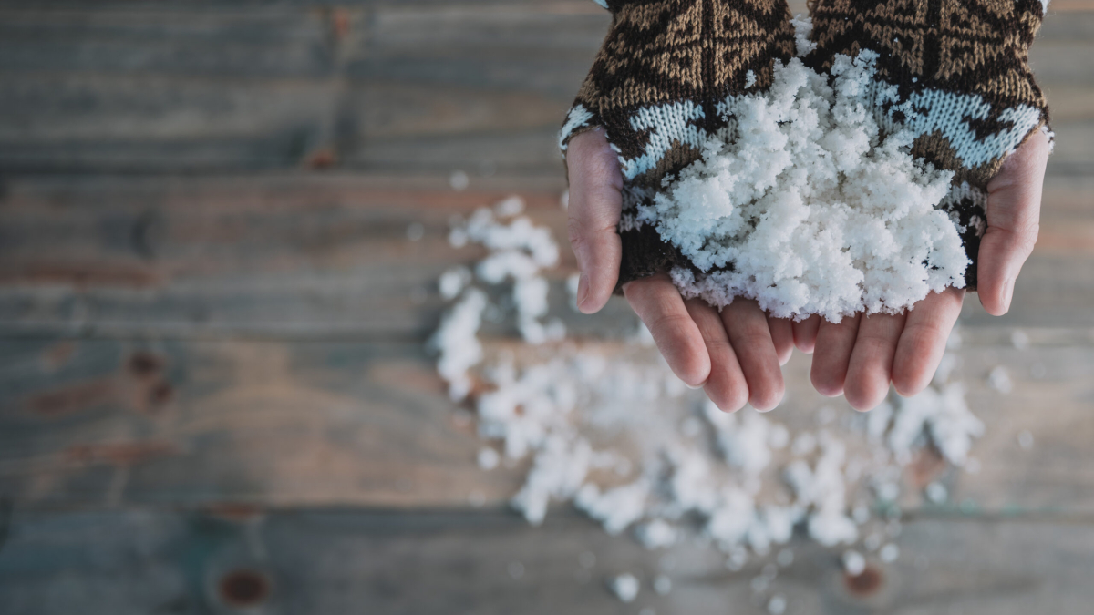 зима, снег, перчатки, руки, рука, холод