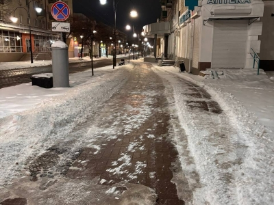 Вобликов сообщил, что в Черняховском округе идет круглосуточная уборка снега