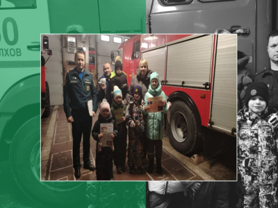 Cемье из Волхова подарили пожарные извещатели после экскурсии в часть