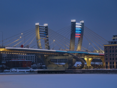 Три моста Санкт-Петербурга предстанут в цветах российского флага в честь 8 Марта
