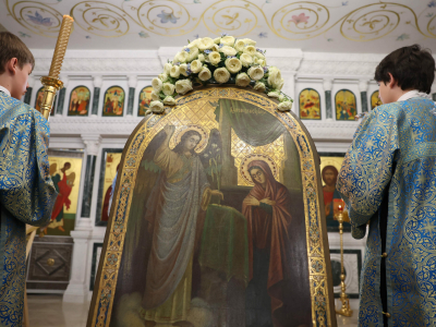 Игорь Мартынов принял участие на литургии в праздник Благовещения Пресвятой Богородицы