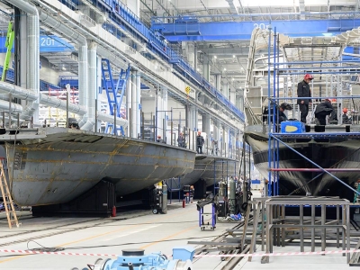 На Московской верфи стартовала сборка пятого и шестого электросудов