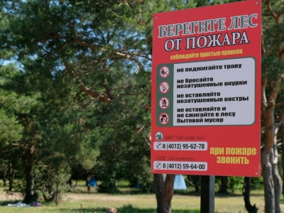 В Калининграде особый противопожарный режим продлили до конца июня