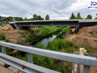 В Ленобласти работы на мосту через Кондегу вышли на финишную прямую