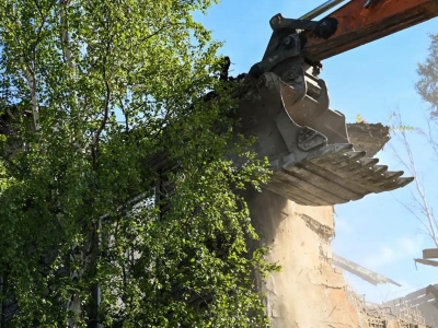В Мурманске снесли дом №56 по улице Мурманской